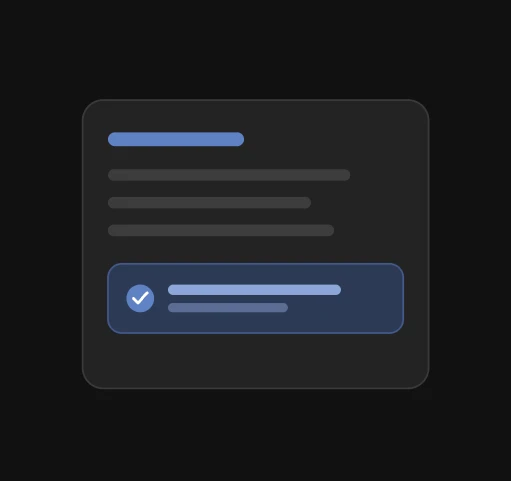 Illustration of a structured fact sheet with one verified entry highlighted